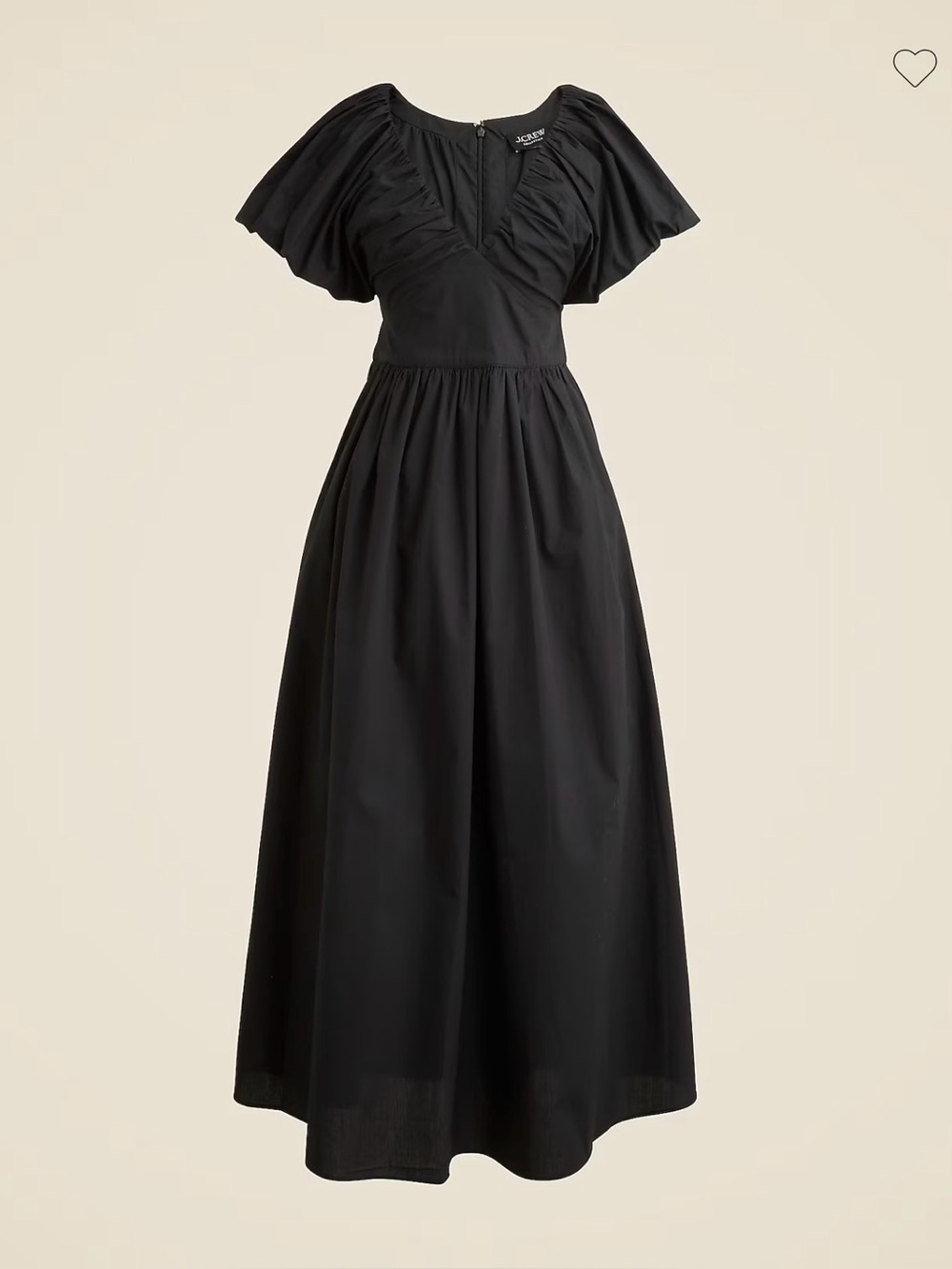J. Crew Collection Cecily Dress in Cotton Poplin Black Size 4 NWT